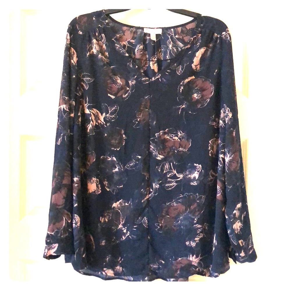 Long sleeve floral blouse